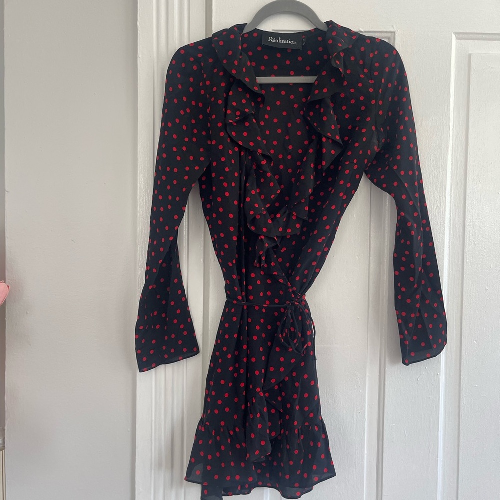 Réalisation Par Alexandra Mini Wrap Dress